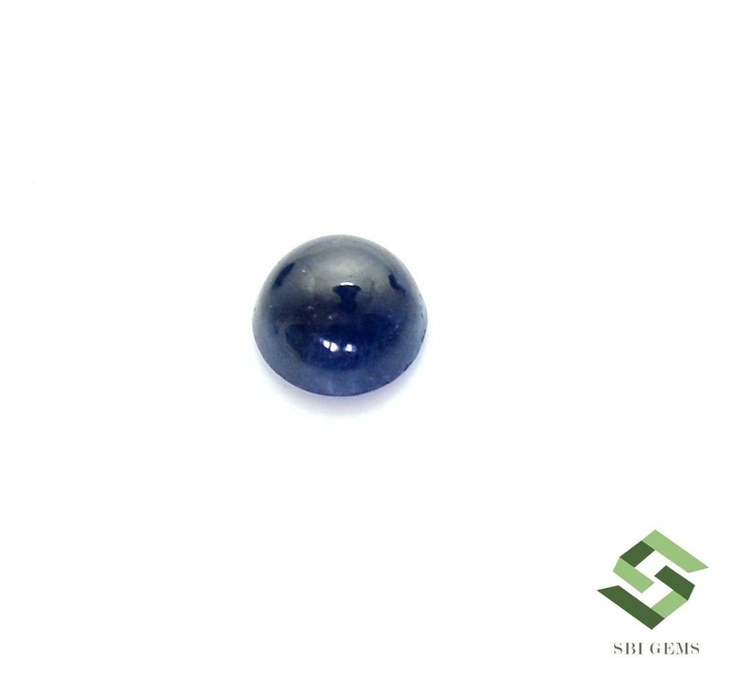 10 mm Natural Blue Sapphire Round Cabochon 5.18 CTS Loose Certified Gemstone gallery