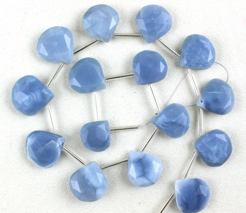 Best Quality 15 Pieces Natural Bolder Opal Heart Beads Making Jewelry,14-17 MM