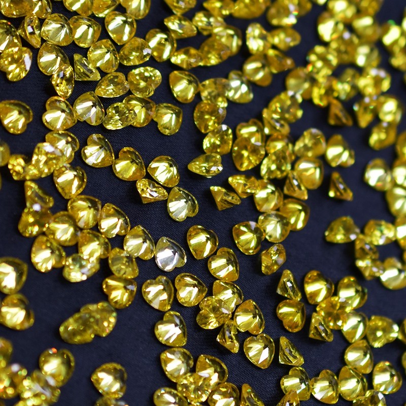 6×6 mm 4 Pcs Natural Yellow Sapphire Certified Flawless Heart Cut Lot Gemstone gallery