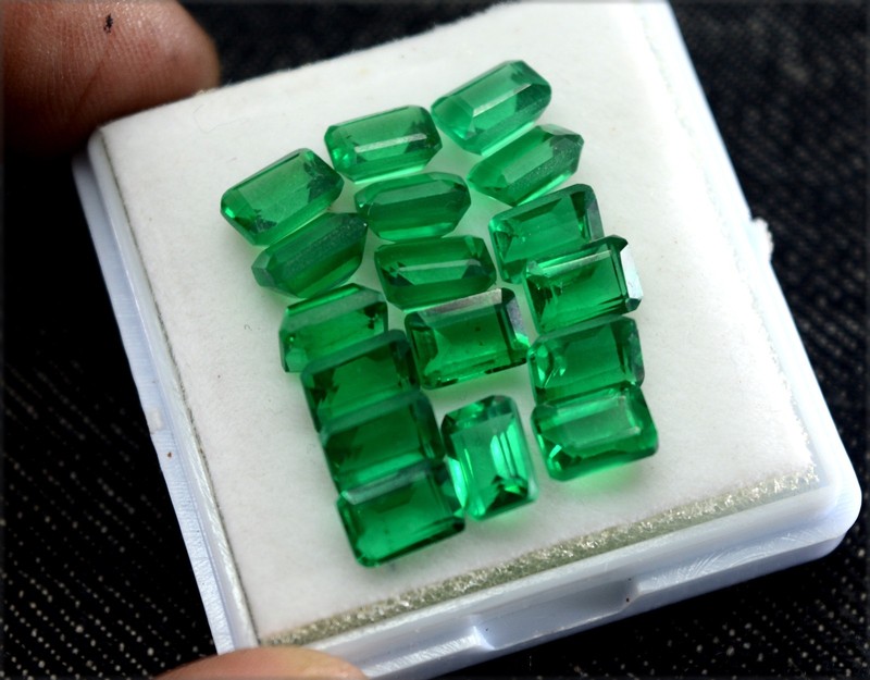 CALIBRATED 8x6 mm NATURAL ZAMBIAN EMERALD FOR JEWELLERY LOOSE GEMSTONE 50 pcs gallery