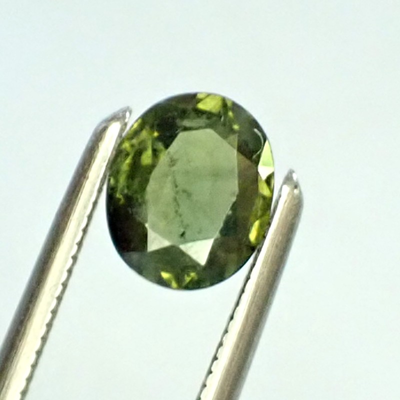 Natural Oval 5.6×4.6 mm Dark Green Rare Australian Parti Sapphire Gem, 0.61ct
