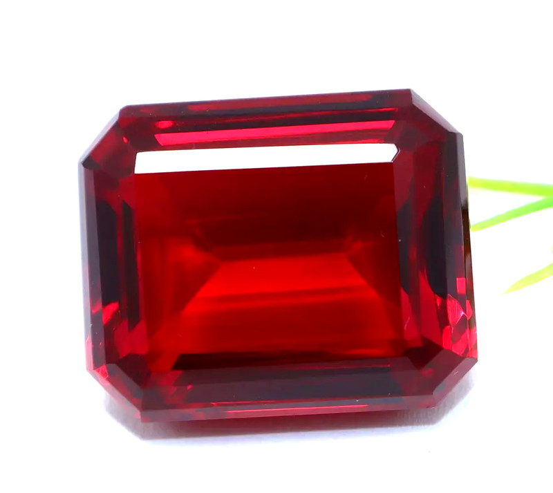 200 Ct Certified Natural Flawless Brazilian Red Emerald Cut Topaz Loose Gemstone