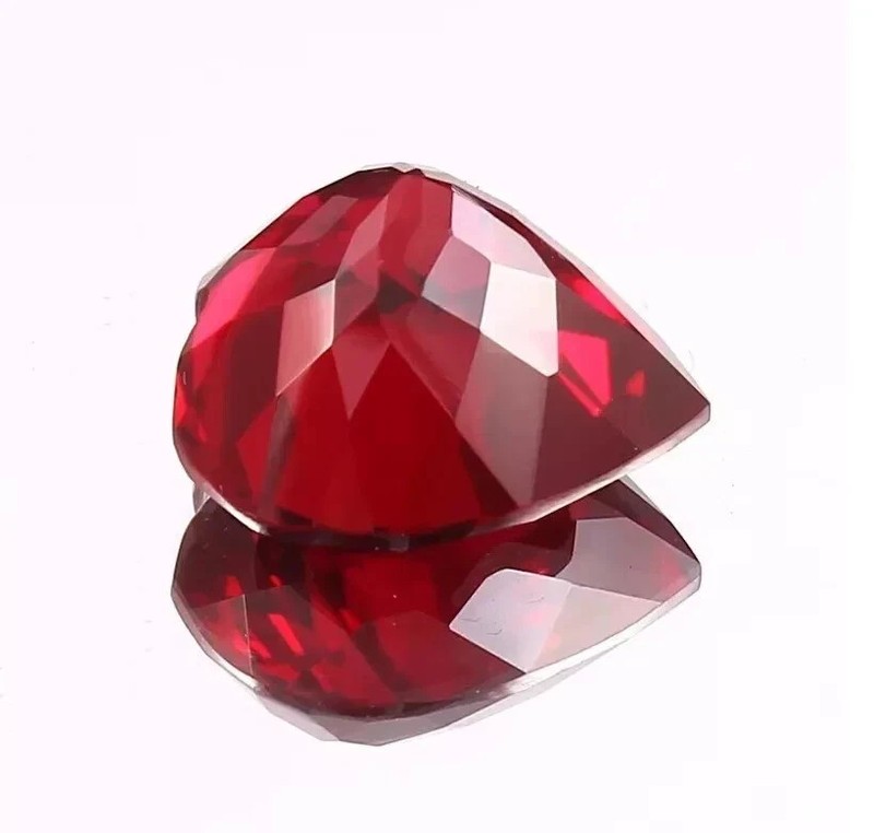 AGL Certified 17 Ct Natural Ruby Heart Cut Red Color Loose Faceted Gemstone gallery