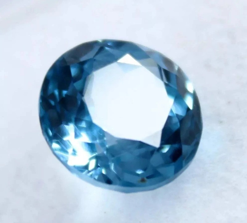 AAA 9.25 Ct Natural Montana Blur Sapphire Round Cut CERTIFIED Loose Gemstone gallery