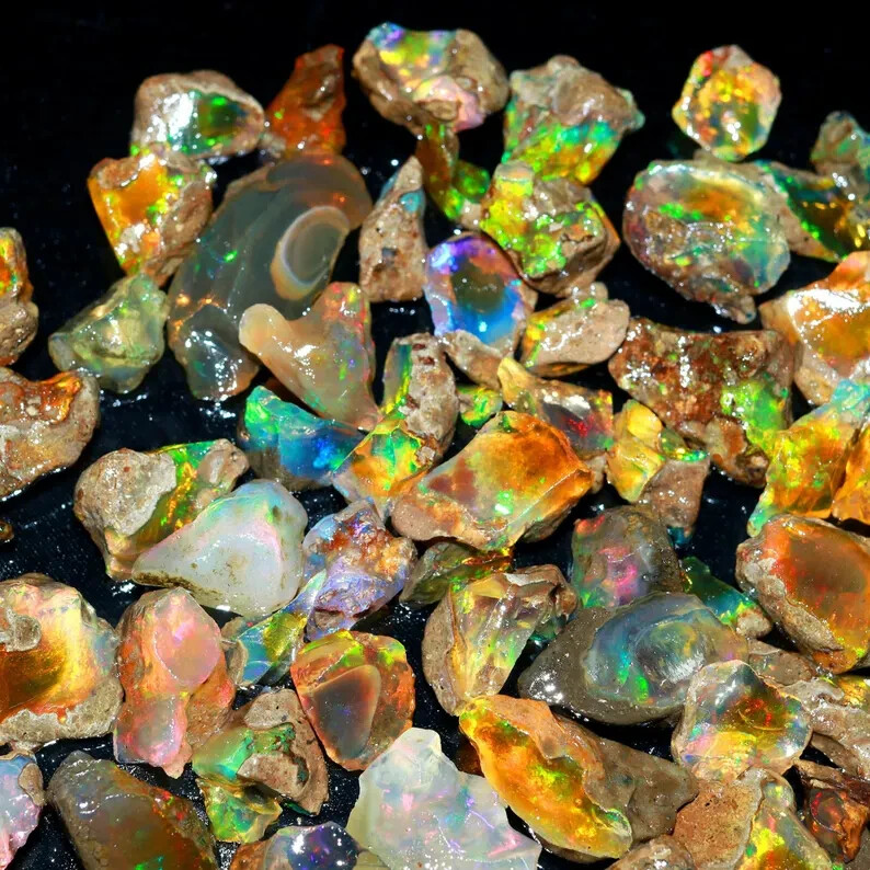 100 Carat Ethiopian Opal Rough Large Opal Specimen Natural Opal Oil Raw Gemstone gallery