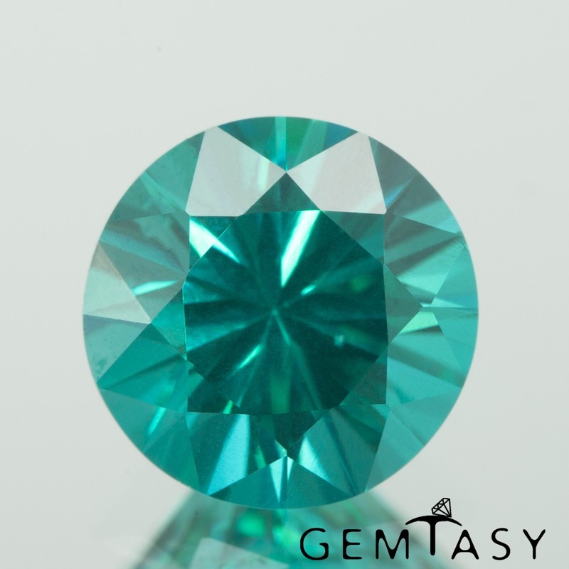 Cut stone – (YAG) Yttrium Aluminum Garnet Paraiba lab grown, Round 8mm 2.6-2.8ct