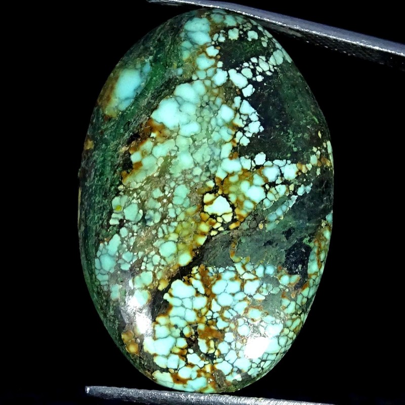 26.20Cts. Natural Tibet Turquoise Oval Loose Cabochon Unique Gemstone 20X31X5MM