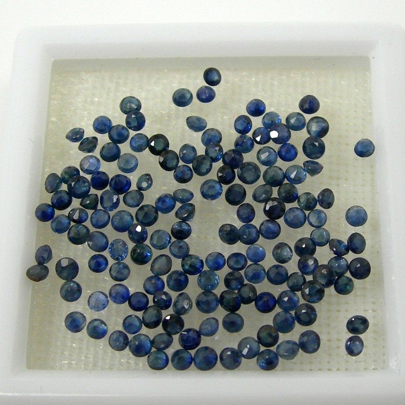 2.00mm Round Qty 10, Good to Strong Blue Australian Sapphire Loose 0.50ct