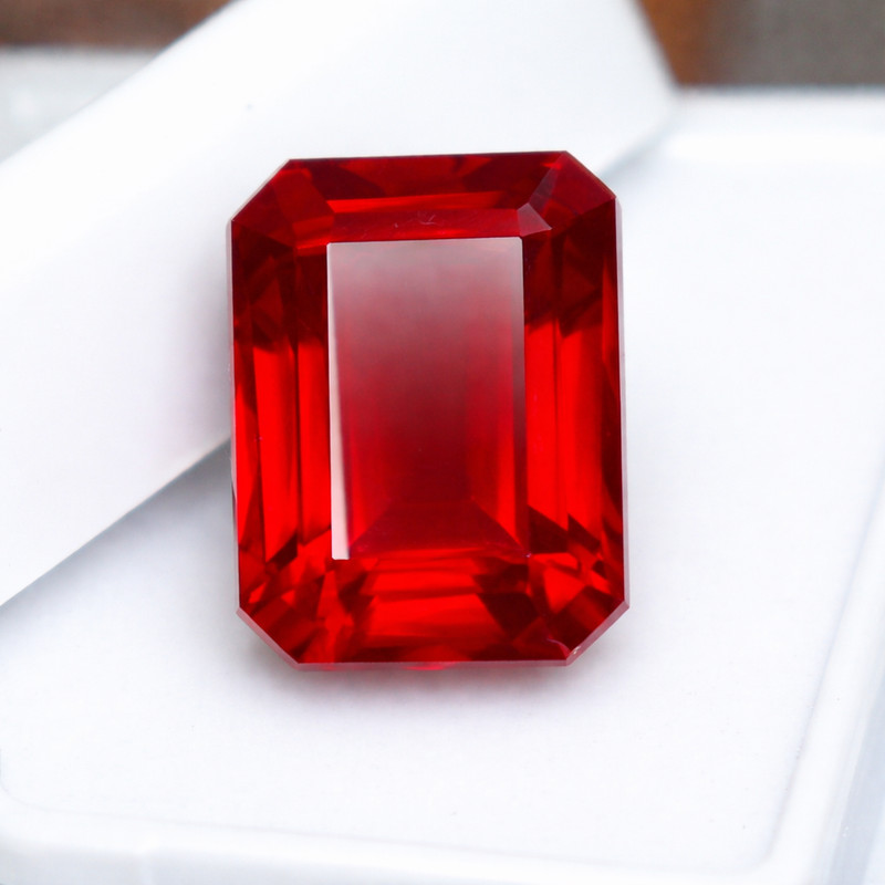 17.00 Carat Natural Red Ruby In Emerald Cut Certified Untreated Loose Gemstone