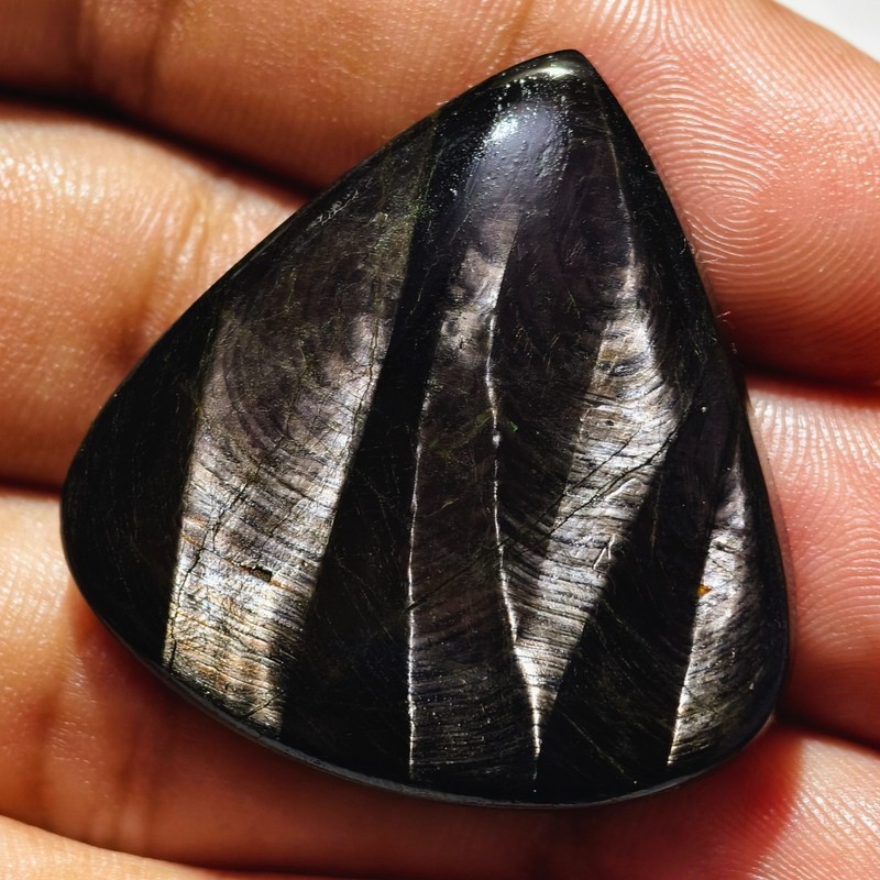 78 Cts Natural Hypersthene Cabochon Gemstone For Jewelry 35.1x34.6x6.8 MM gallery