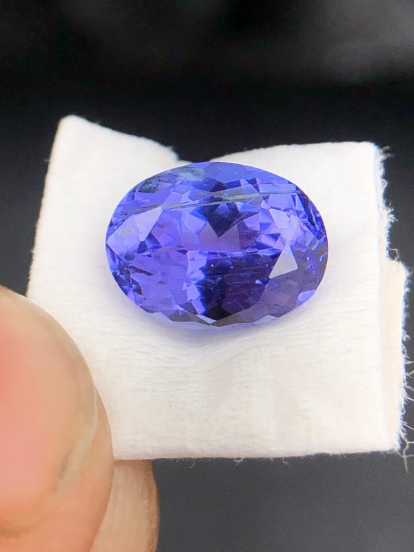 Natural Tanzanite Oval Cut 8x6 MM AAA Blue With Inclusion Loose Zoisite Gemstone gallery
