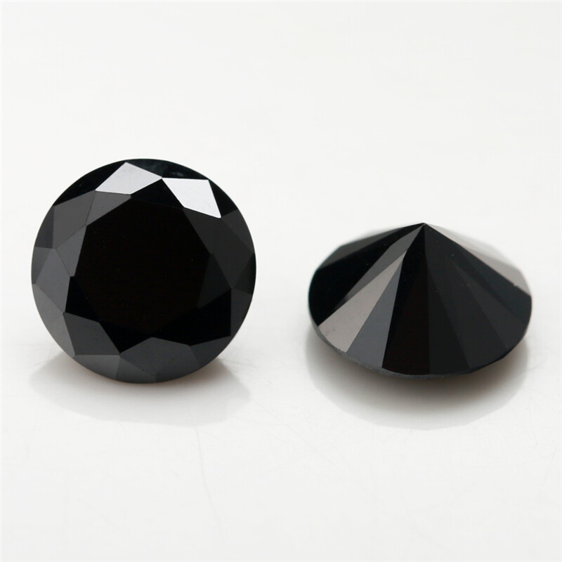 5~10mm Black Color VVS1 Round Loose Moissanite Stone With GRA Certificate
