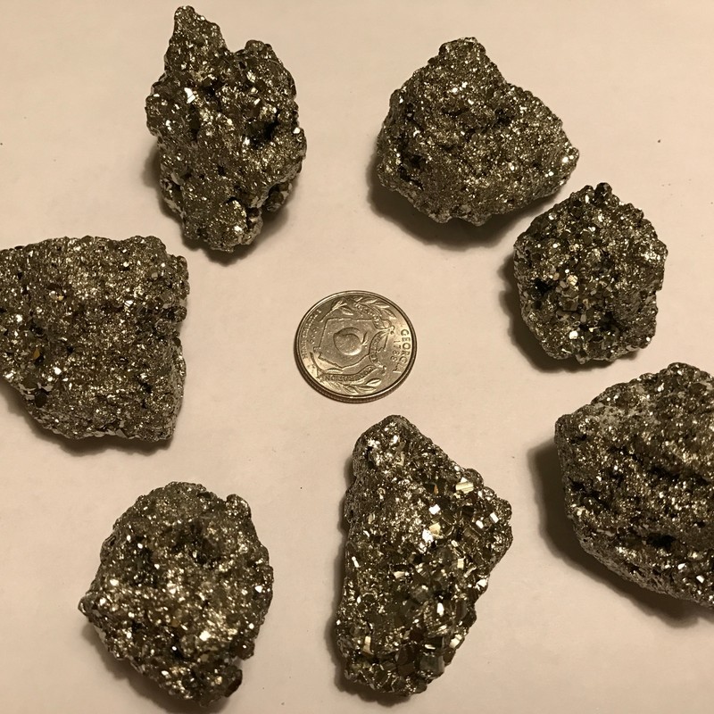 500 Carat Lots of Unsearched Natural Pyrite Rough + a FREE Faceted Gemstone gallery