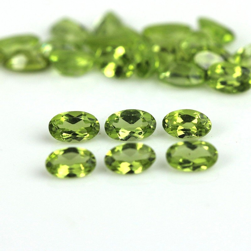 Natural Peridot Oval Cut 3x4 mm To 7x9 mm Gemstone Ideal For Jewerly Making