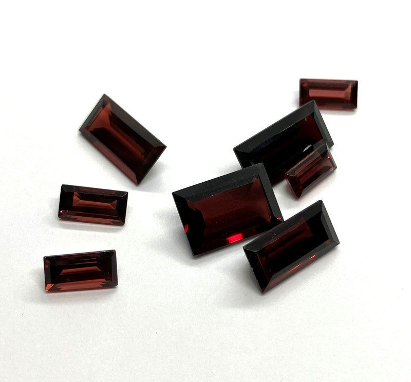 AAA Garnet Cut Faceted Baguette Natural Loose Gemstone For Making All Jewelry gallery