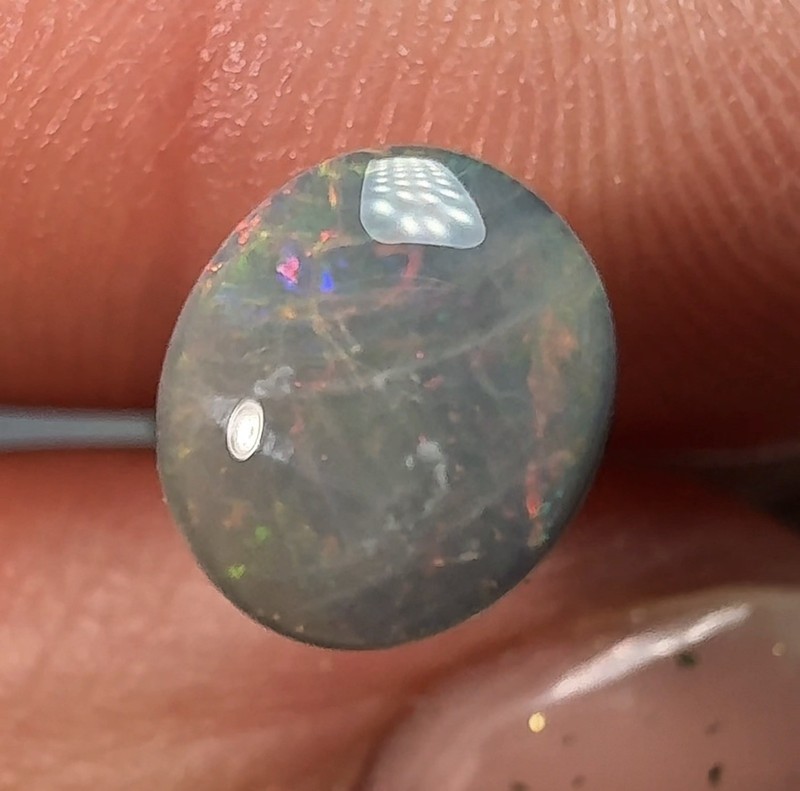 Natural Solid Australian Dark Opal 0.79 ct, Lightning Ridge, Gemstone gallery
