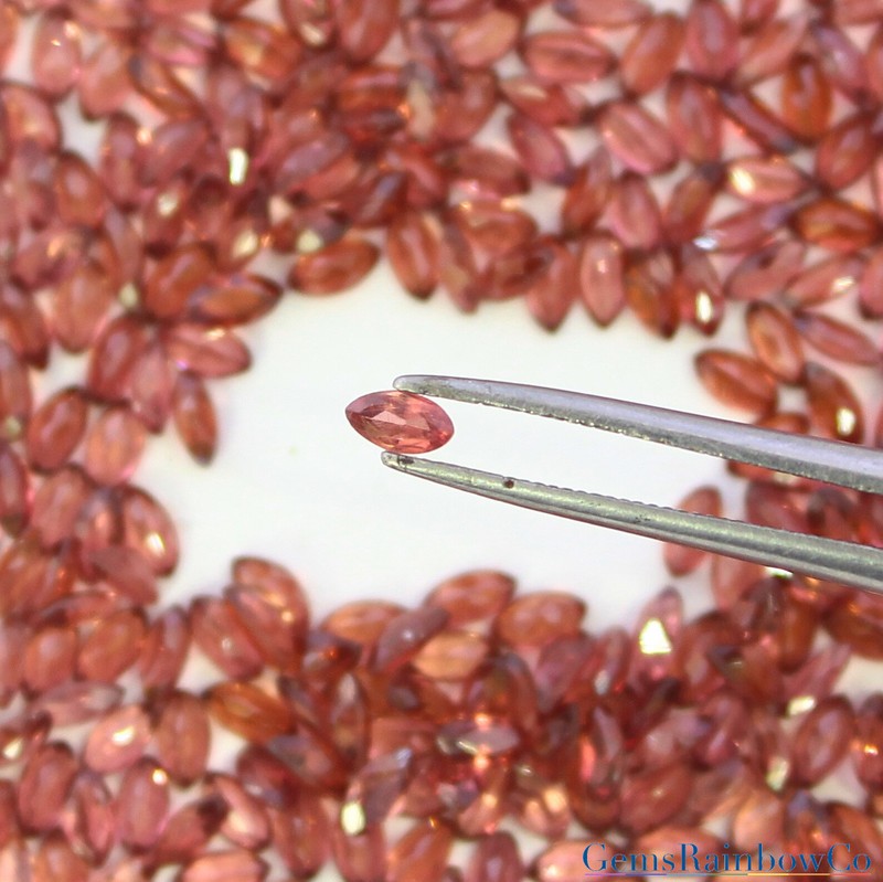 Natural Red Indian Garnet Marquise Faceted 4×2 mm to 10×5 mm Loose gemstone