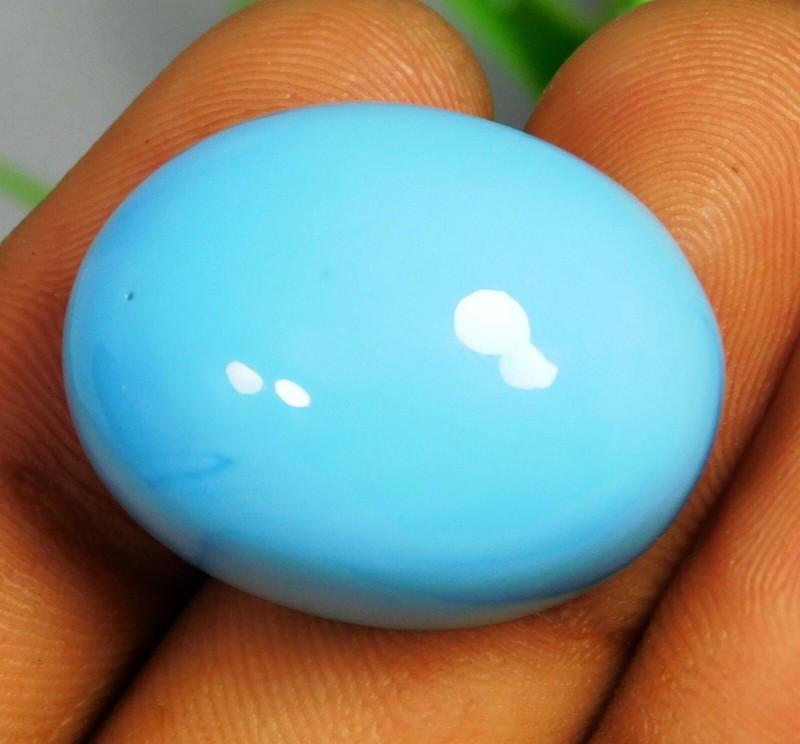 Natural 64.00 CT Turquoise Sleeping Beauty Oval Cabochon Cut Loose Gemstone gallery