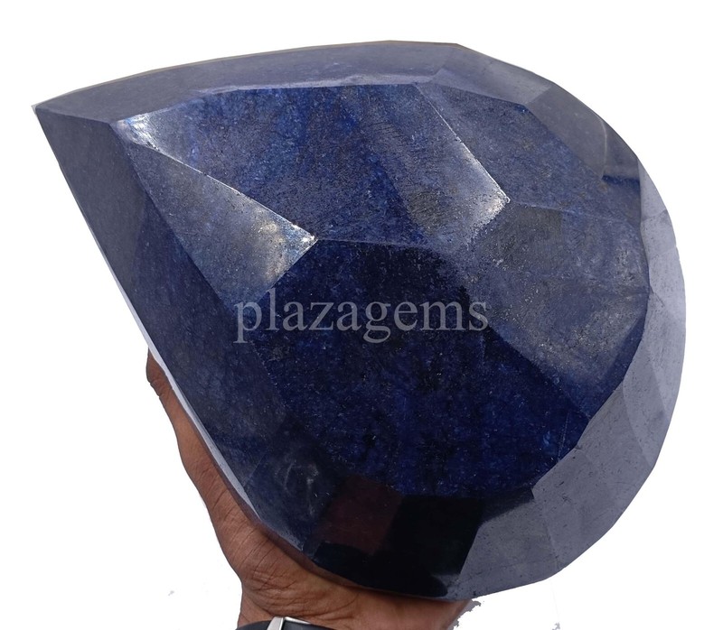 Certified Natural Blue Sapphire 2 Kg 10,000 CT African Gemstone Pear Shape 5ARN
