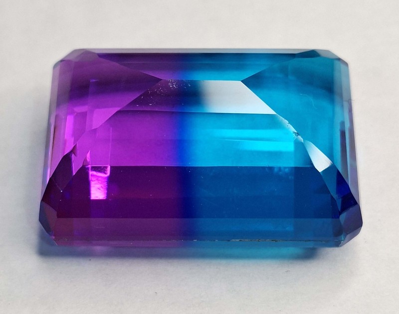 Emerald Cut 113-115 Ct Awesome Bi-Color Tourmaline Natural Loose Gemstone RK1060 gallery