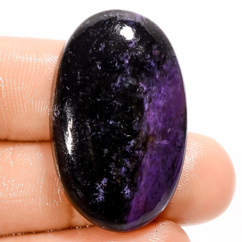 Natural Charoite Oval Shape Cabochon Loose Gemstone 46.5 Ct. 31X19X6 mm X-20253