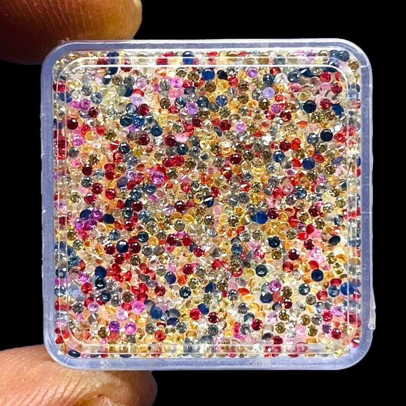 100 Pcs Natural Multi Sapphire 1mm Round Diamond Cut Dazzling Loose Gemstone Lot gallery