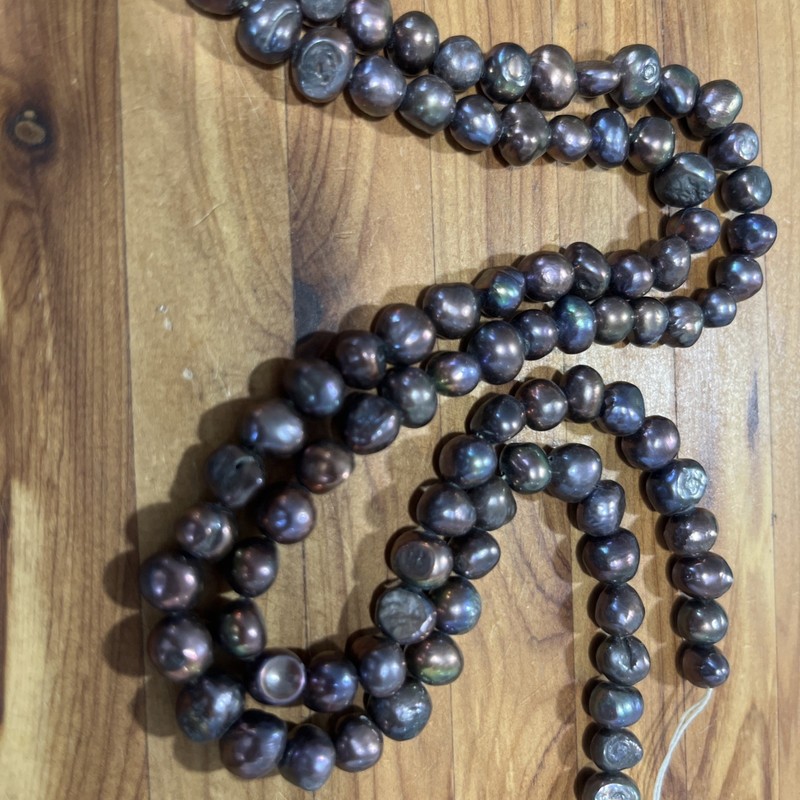 Black Old Stock Freshwater Pearl Beads 16in Strand 5-6mm