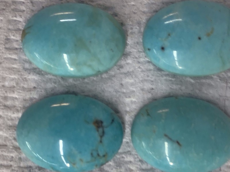 13x18mm Kingman Turquoise Cabochons - 10 Count / 65 Carats gallery