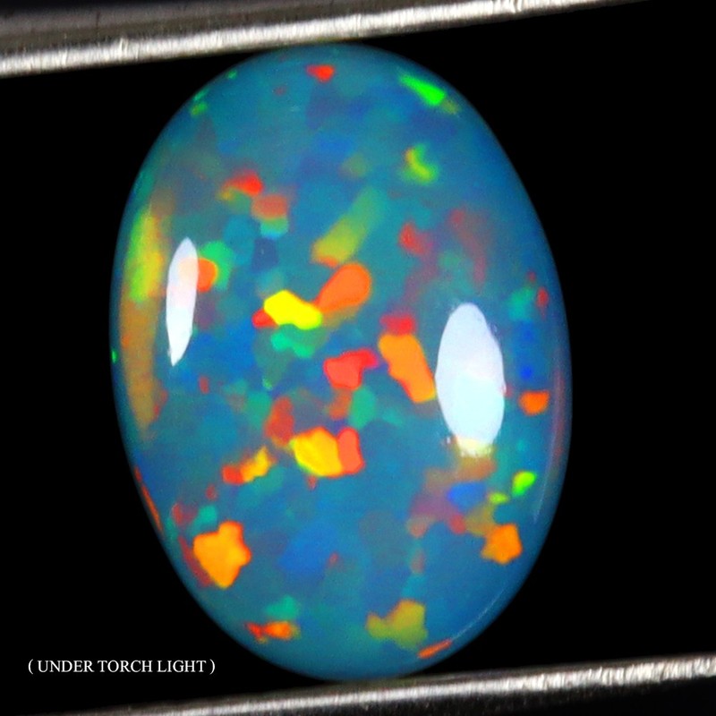 Oval AAA Floral Flash Play Of Color Crystal Fire Opal 3.30ct 14x10mm Gemstone