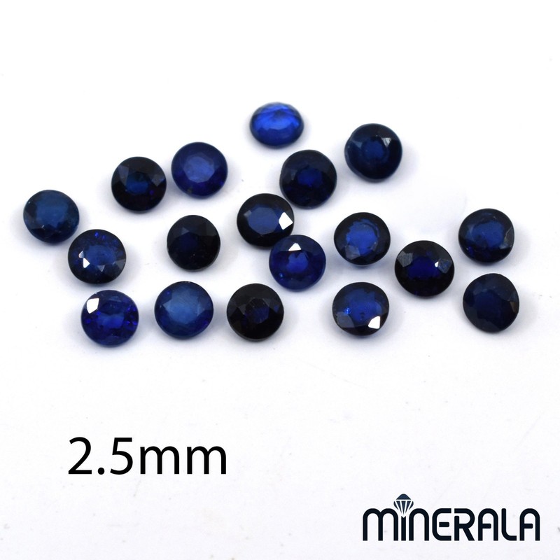 NATURAL CEYLON BLUE SAPPHIRE GEMSTONE DIFFUSED ROUND FACETED 2mm-3mm WP02819 gallery