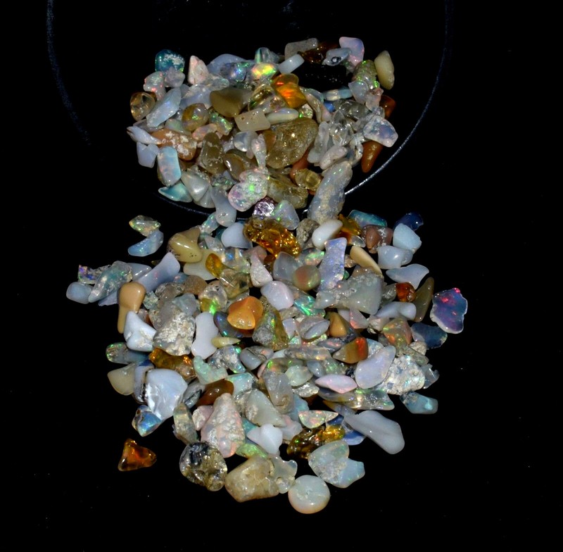 50.00 Ct Natural Ethiopian Fire Opal Play Of Color Untreated Polished Tumbles