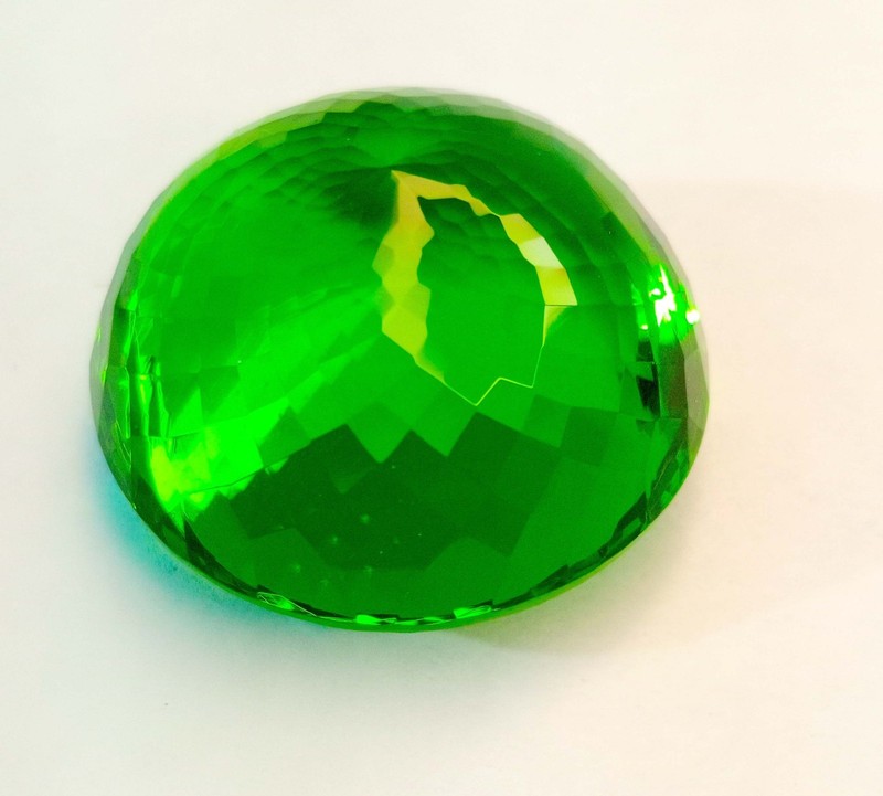 Round Cut 136-138 Ct `Topaz Green Natural Certified Loose Gemstone RK049 gallery