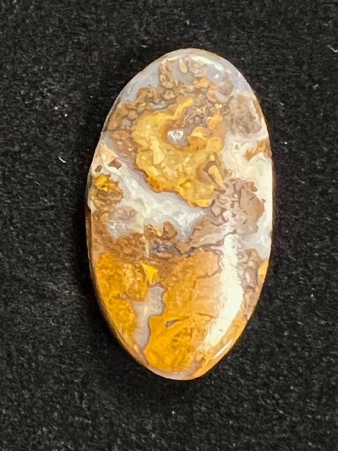 Montana Brown, Orange and White Jasper cabochon, Yellowstone River stone