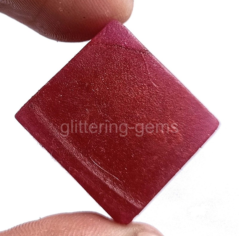 122.60 Ct Natural Red Ruby Cube Rough Dyed Certified IGL Loose Gemstone 5SDH gallery