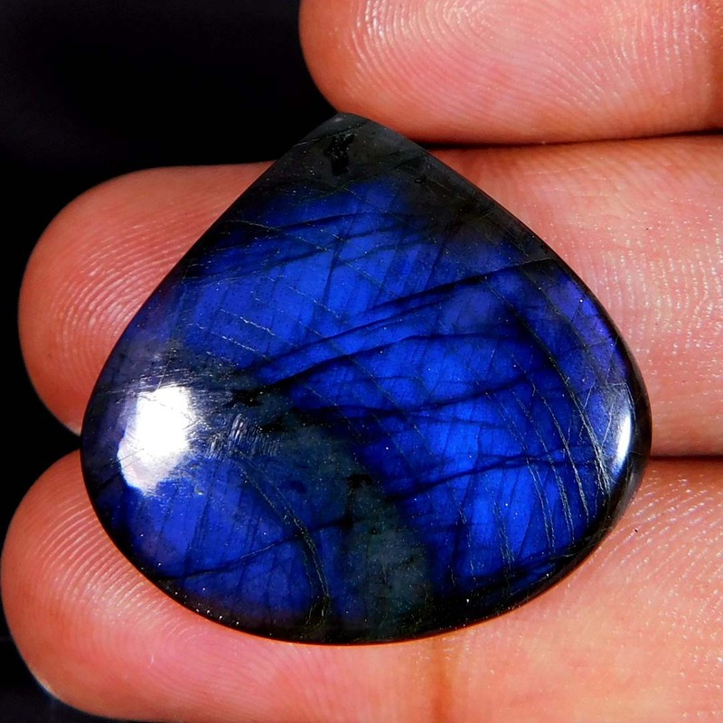 Wholesale 33.85Cts. Natural Prodigious Blue Labradorite Pear Cabochon Gemstone