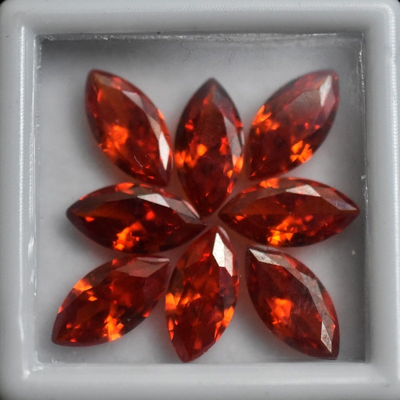 15 Pcs 10x5 mm Natural Orange Sapphire Marquise Cut Lot CERTIFIED Gems Free Gift gallery
