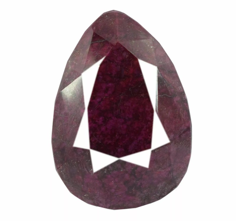 Pear Shape 2057 Carat Natural Certified African Ruby Loose Gemstone Top Quality