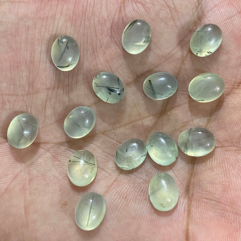 Natural Prehnite Oval 4×6 mm to 15×20 mm Cabochon Loose Gemstone Lot