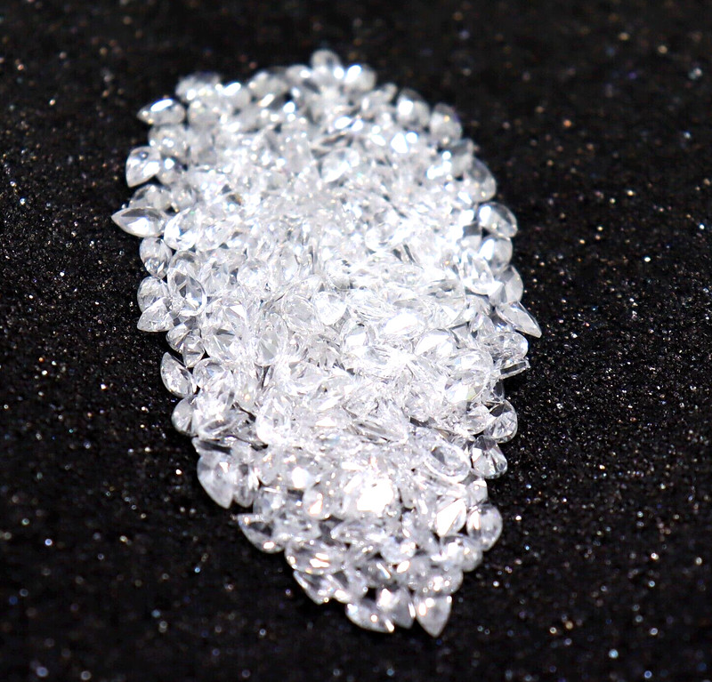 10 PCS Lot Loose Gemstone Pear Gemstone Shape Natural White Sapphire 3.50 CT