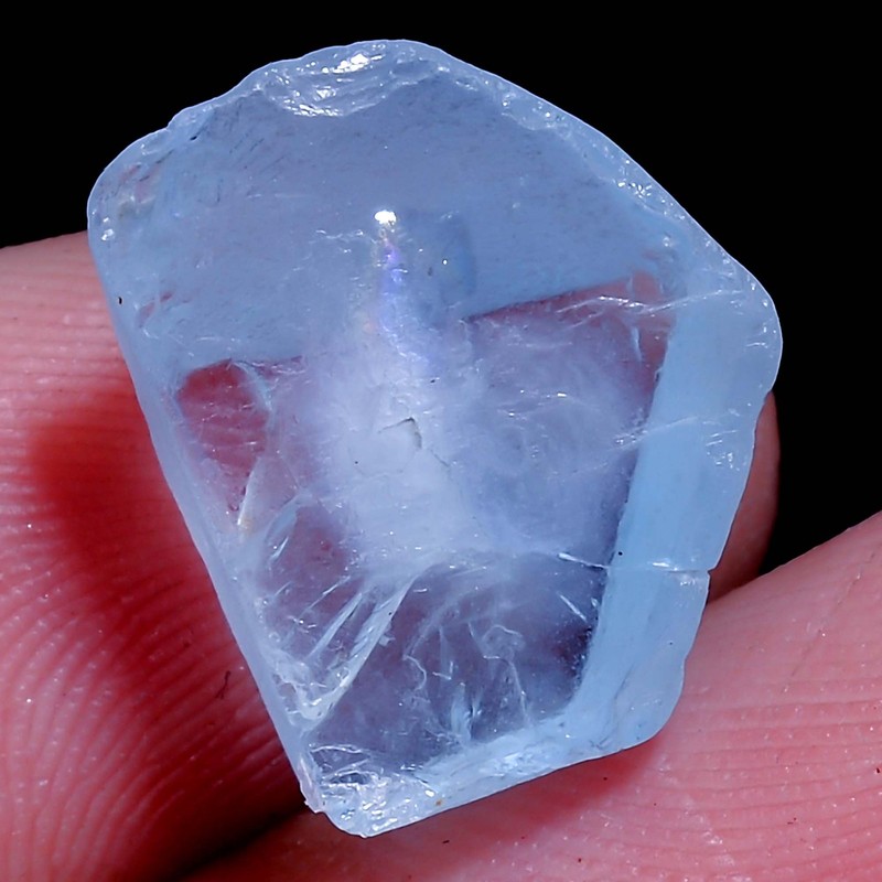 100% Natural Blue Topaz Color Flash Loose Gemstones Rough 11.35Cts 12x 15x 06mm gallery