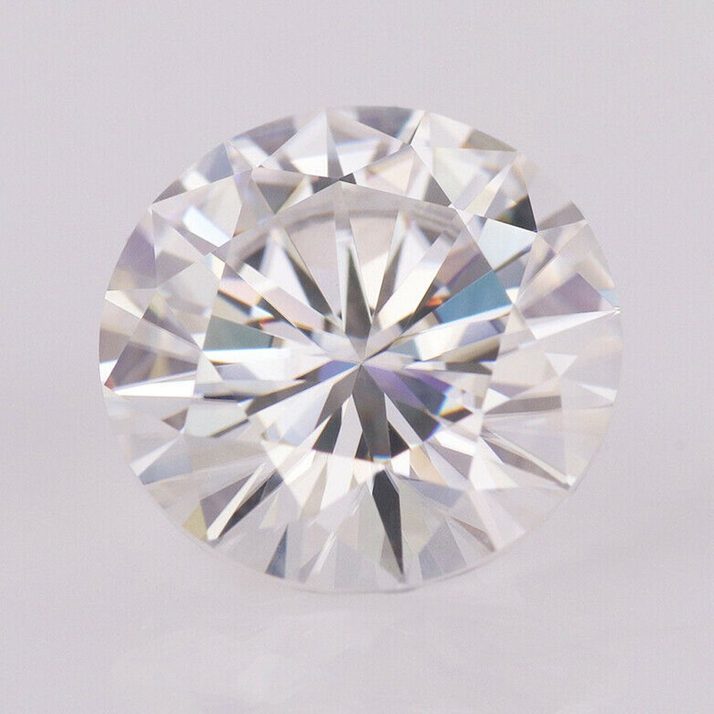 9.0 mm Round Cut Loose Moissanite Stone D Color Gemstones With Certificate gallery