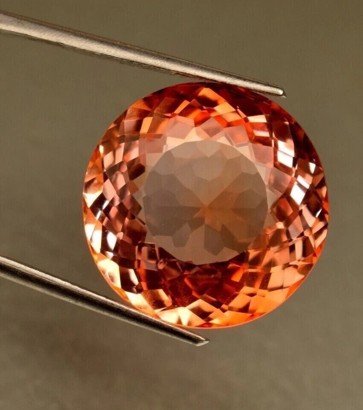 Shine Padparadscha Sapphire Orange Pink 10+ Ct Round Cut Natural Loose Gemstone