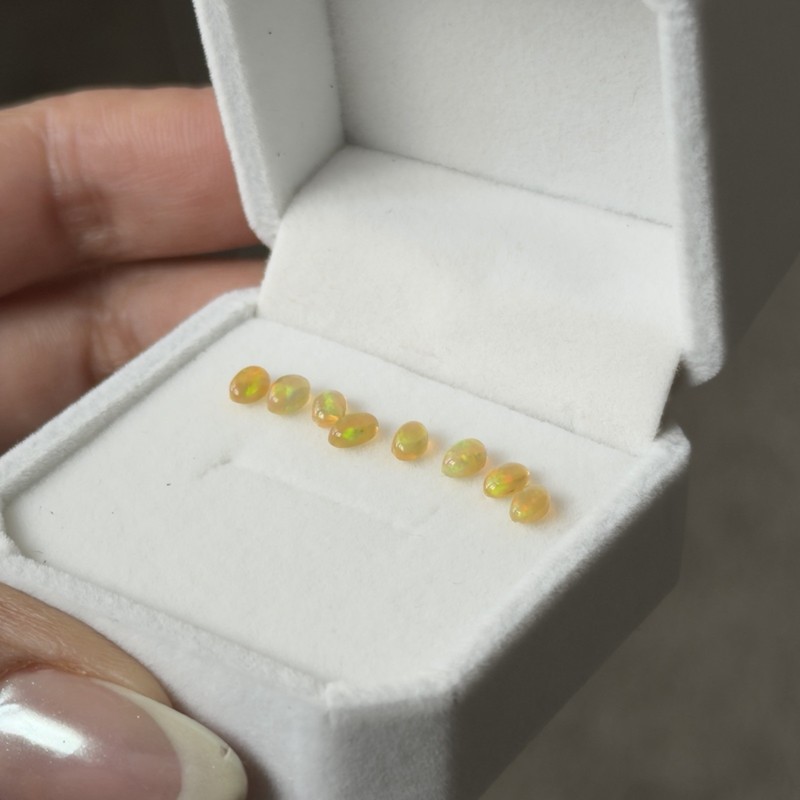 8 naturals fire opals loose stones 3x5mm gallery