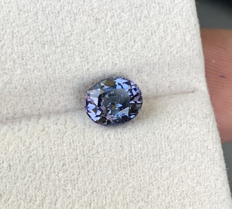 1.405 Ct Natural Lavender Spinel Oval Cut Burma 7.1mm Loose Gemstone Rare