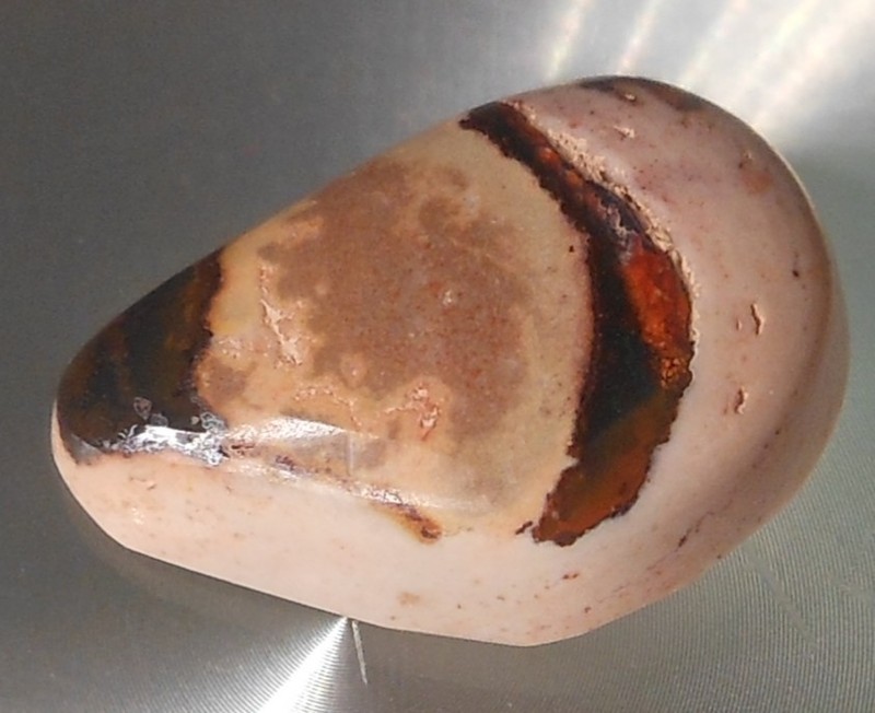 3.80 carats Mexican Fire Opal in host rock 14mm x 10mm x 4mm gallery