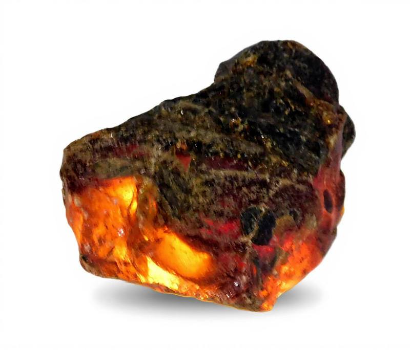 169 Ct CERTIFIED Natural Orange Amber Uncut Loose Gemstone Rough Best Quality