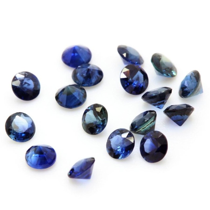 Sapphire Blue IF-VVS1. Round. (Sold per Unit) . Ceylon, Sri Lanka