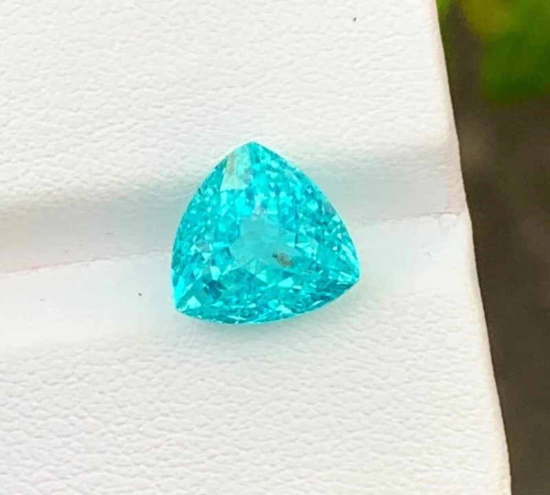 10 Ct+ Certified Natural Blue Paraiba Tourmaline Trillion Cut Loose Gemstone