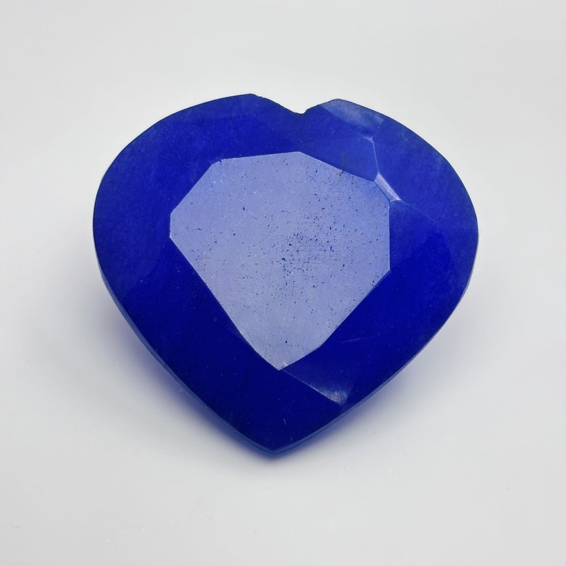 A+ Certified 350 Ct Natural Blue Sapphire Heart Cut Gemstone Ideal For Display