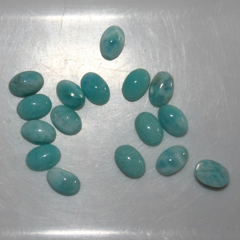 Larimar 6x4mm 7x5mm 8x6mm 9x7mm 10x8mm 12x10mm 14x10mm Oval Cabochon Gem(s) gallery